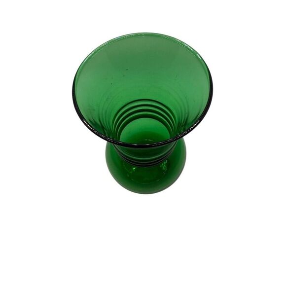 Anchor Hocking Forest Green Glass Vase Mid Century - Picture 3 of 3